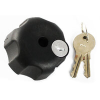 Knob With Lock & 1/4"-20 Brass Hole B Size