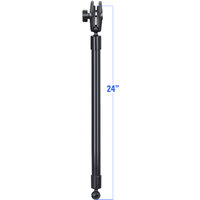 RAM 1" To 1" Ball Ext Pole  24" Large W Arm