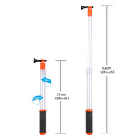 TELESIN Floating Translucent Waterproof Selfie Stick for Action Camera