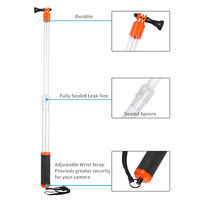 TELESIN Floating Translucent Waterproof Selfie Stick for Action Camera