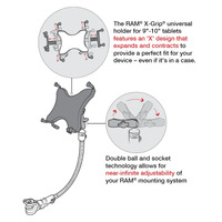 RAM Tablet Mount for Wheelchairs with Quick Release & Swivel Feature