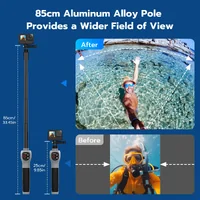 TELESIN GoPro Underwater Remote Control Selfie Stick