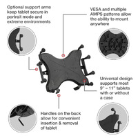 RAM Tablet Mount for Wheelchairs with Quick Release & Swivel Feature